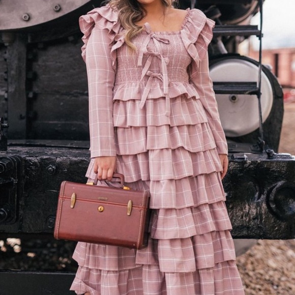 JessaKae Whimsy Dress in Red Plaid NWOT size L - Picture 1 of 6